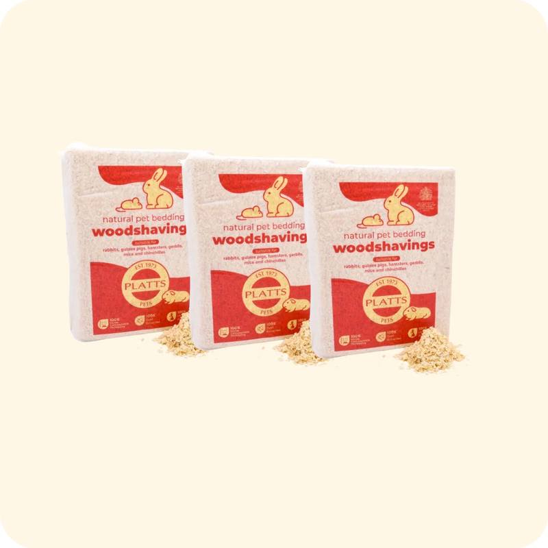 3 Platts Pets wood-shavings bales